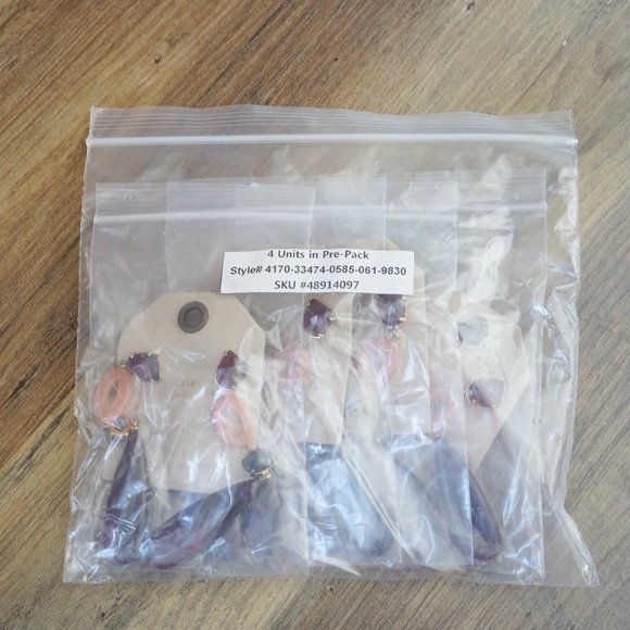 Anthropologie Resin Stone Drop Earrings - Picture 3 of 4